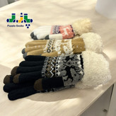 دستکش بچهگانه خزدار طرح گوزن و برف، با قیمت مناسب و کیفیت عالی، خرید آنلاین در فروشگاه پازل