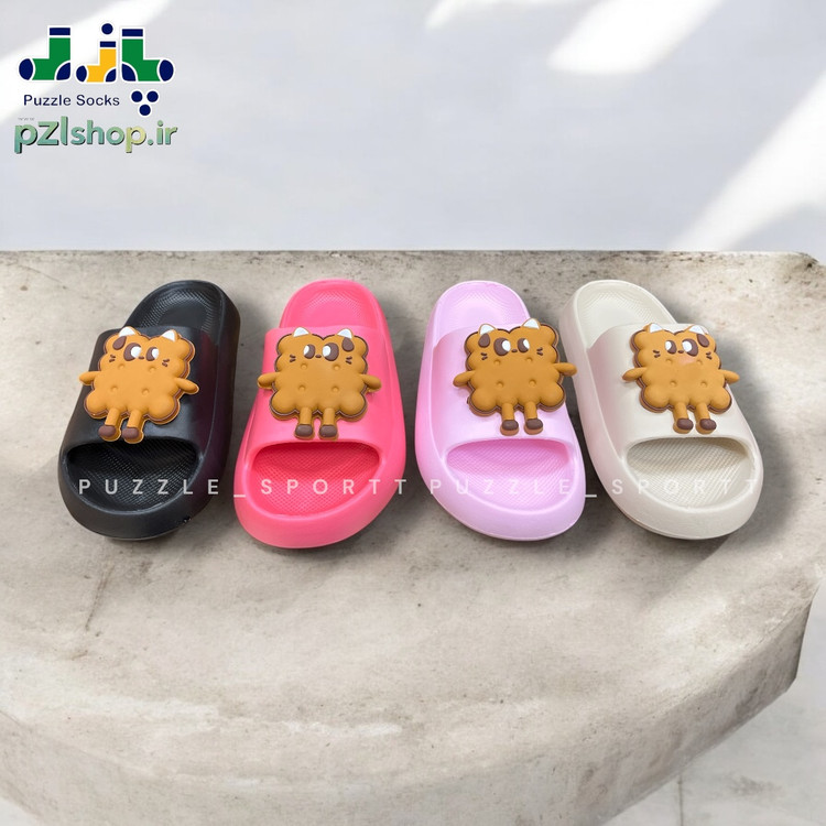 صندل راحتی زنانه فانتزی بیسکویتی پتی بور