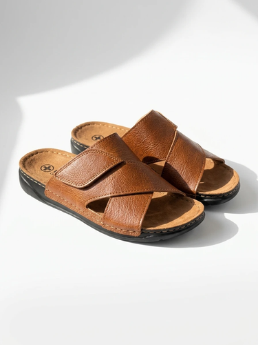 صندل چرمی طبی راحتی مردانه برند نیکتا