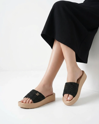 صندل لژدار زنانه طرح گوچی